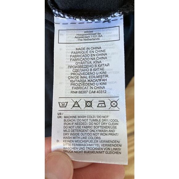 Adidas Long Sleeve Logo Top Size Large Women’s Black Mock Neck - Picture 4 of 8